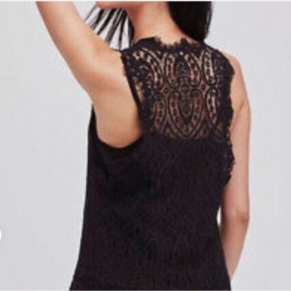NWT Free People Heart In Two Lace Mini Dress Black Womens Size M - Picture 3 of 6